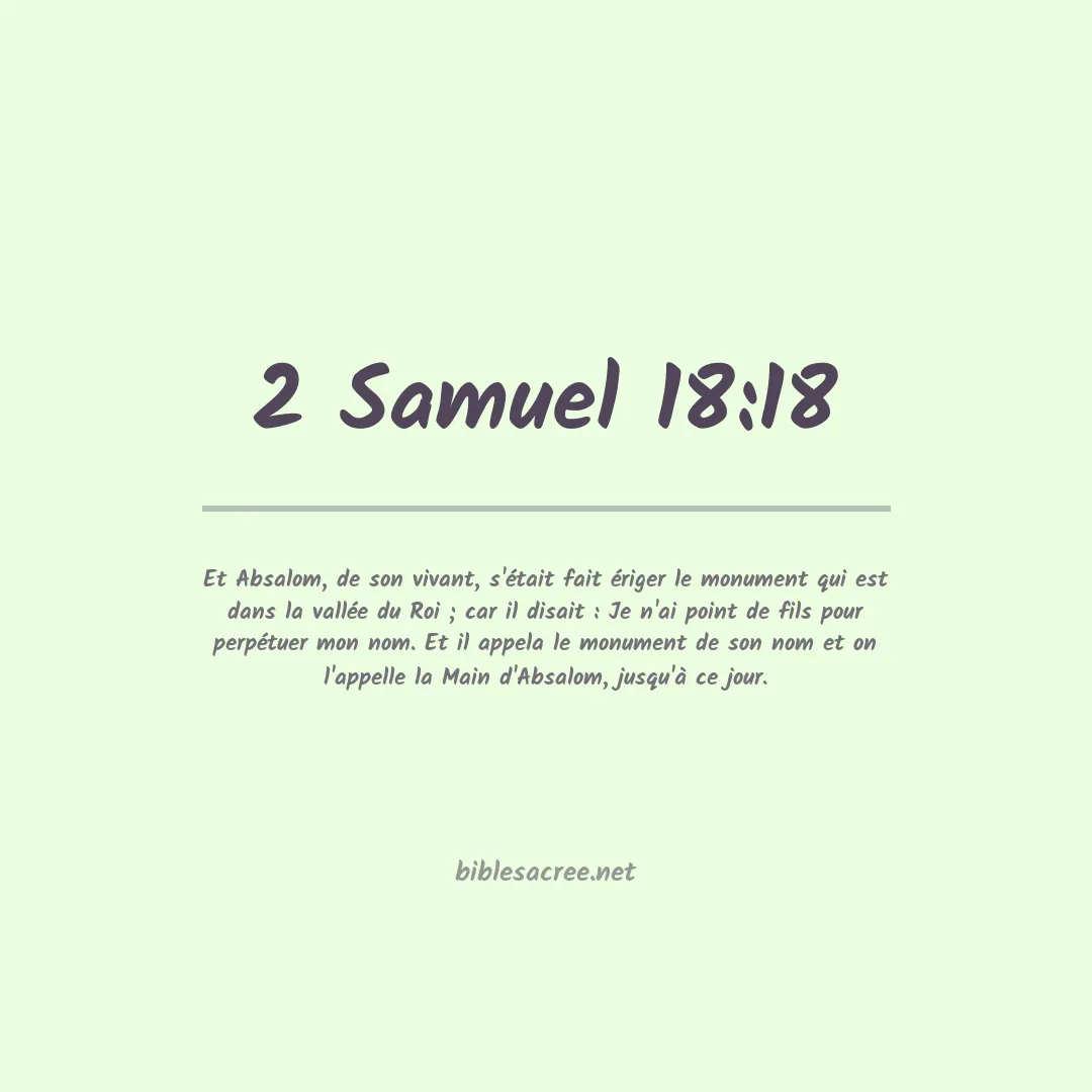 2 Samuel - 18:18