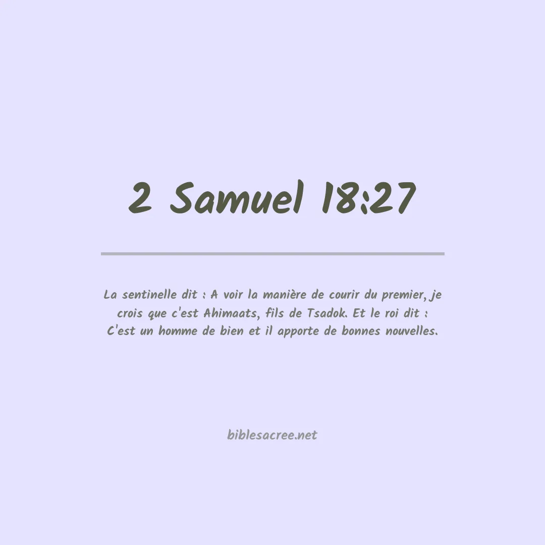 2 Samuel - 18:27