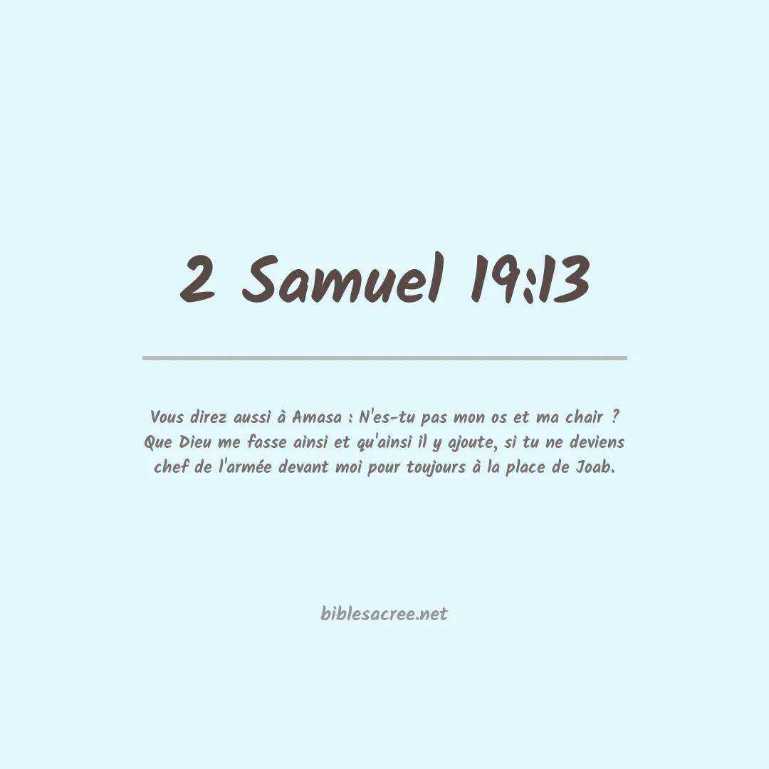 2 Samuel - 19:13