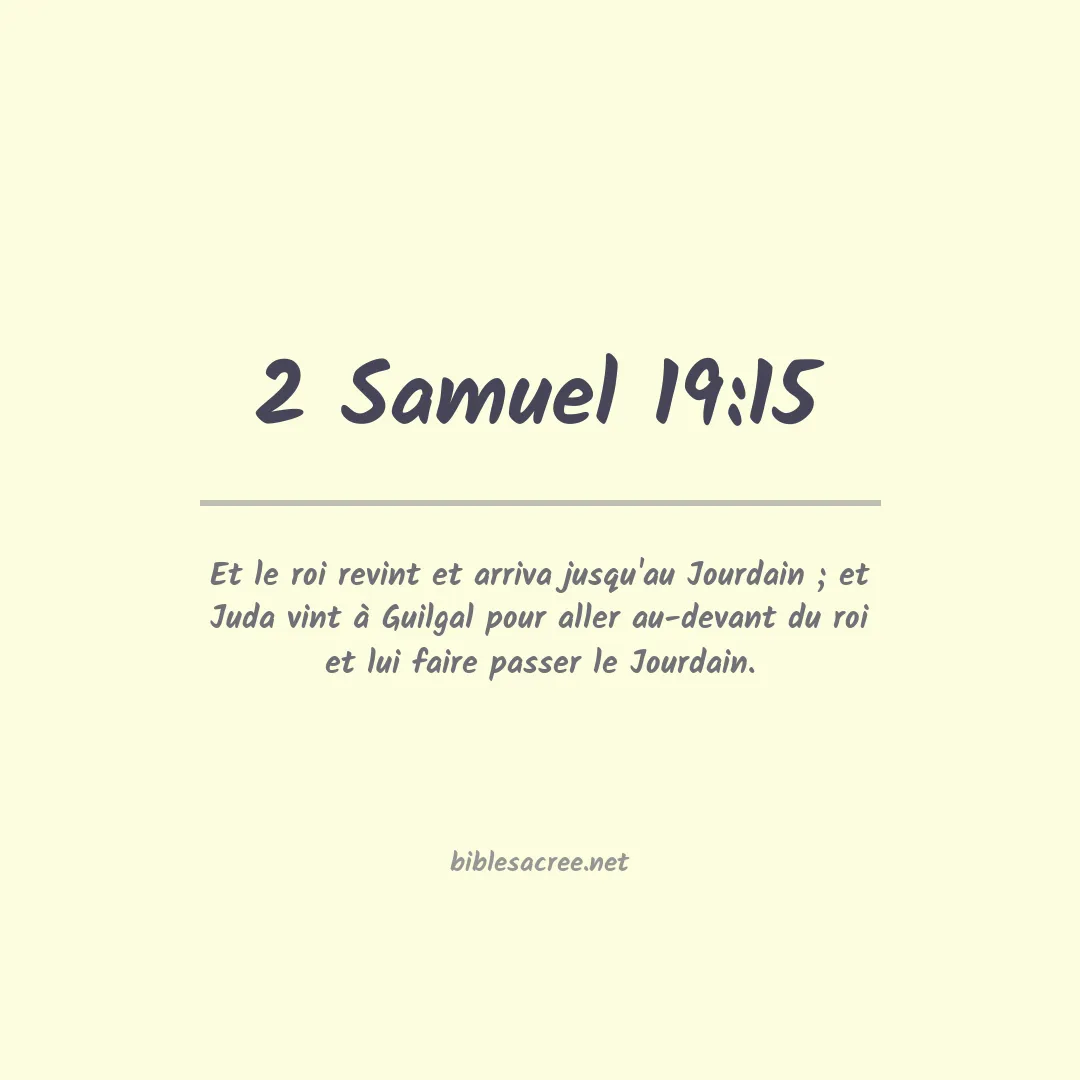 2 Samuel - 19:15