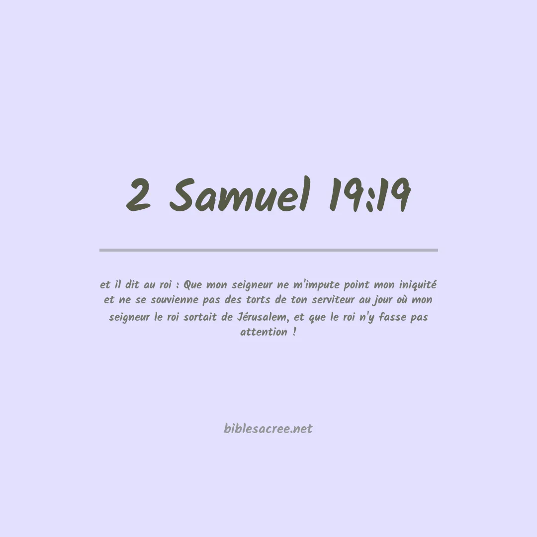 2 Samuel - 19:19