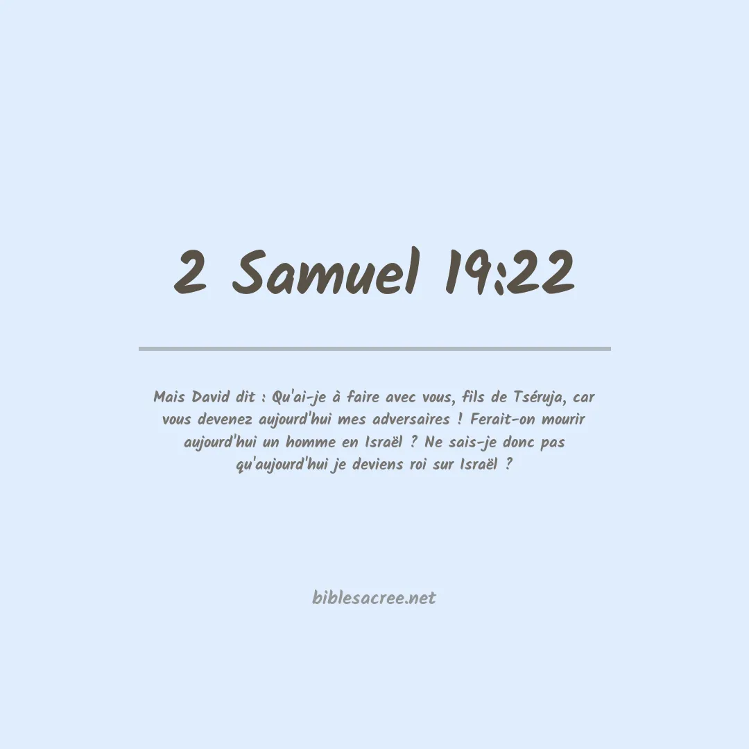 2 Samuel - 19:22