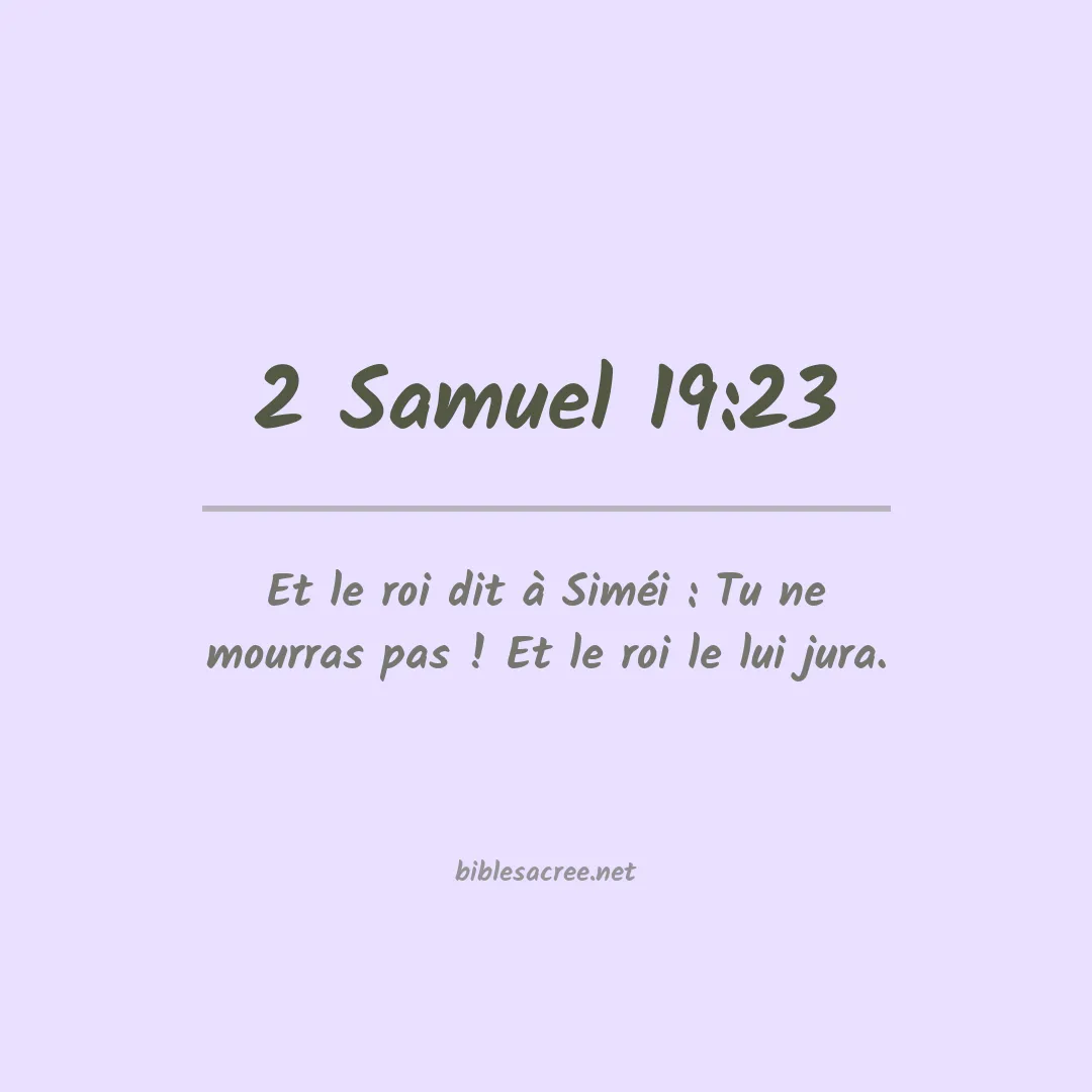 2 Samuel - 19:23