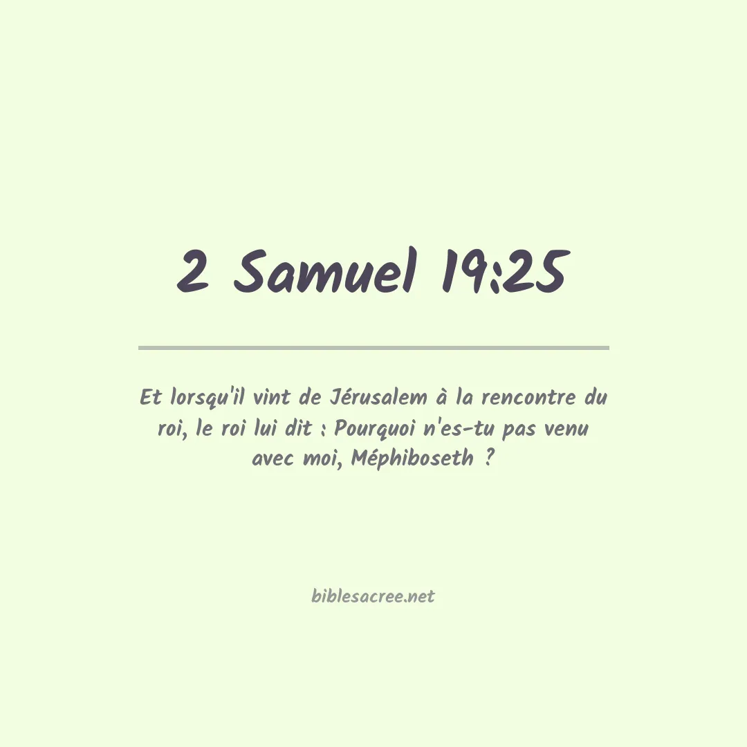 2 Samuel - 19:25
