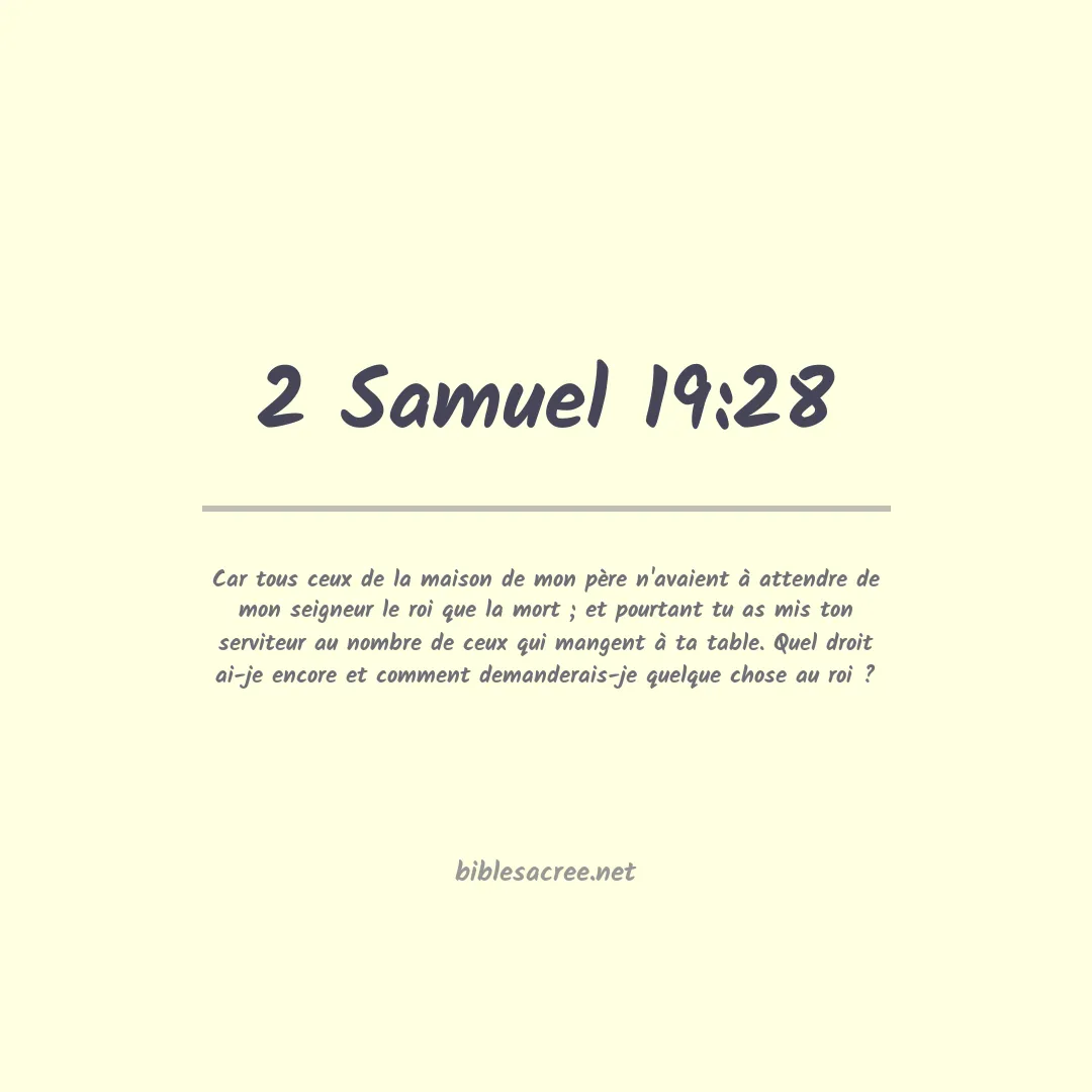 2 Samuel - 19:28