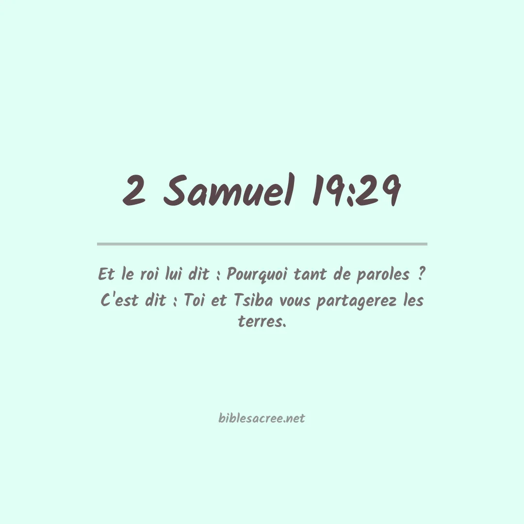 2 Samuel - 19:29