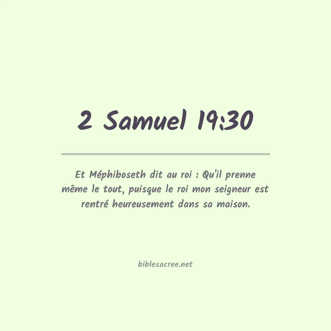 2 Samuel - 19:30