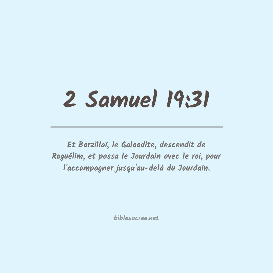 2 Samuel - 19:31