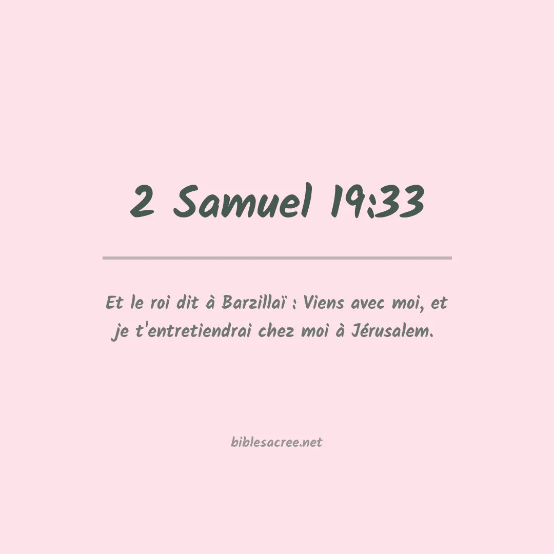 2 Samuel - 19:33