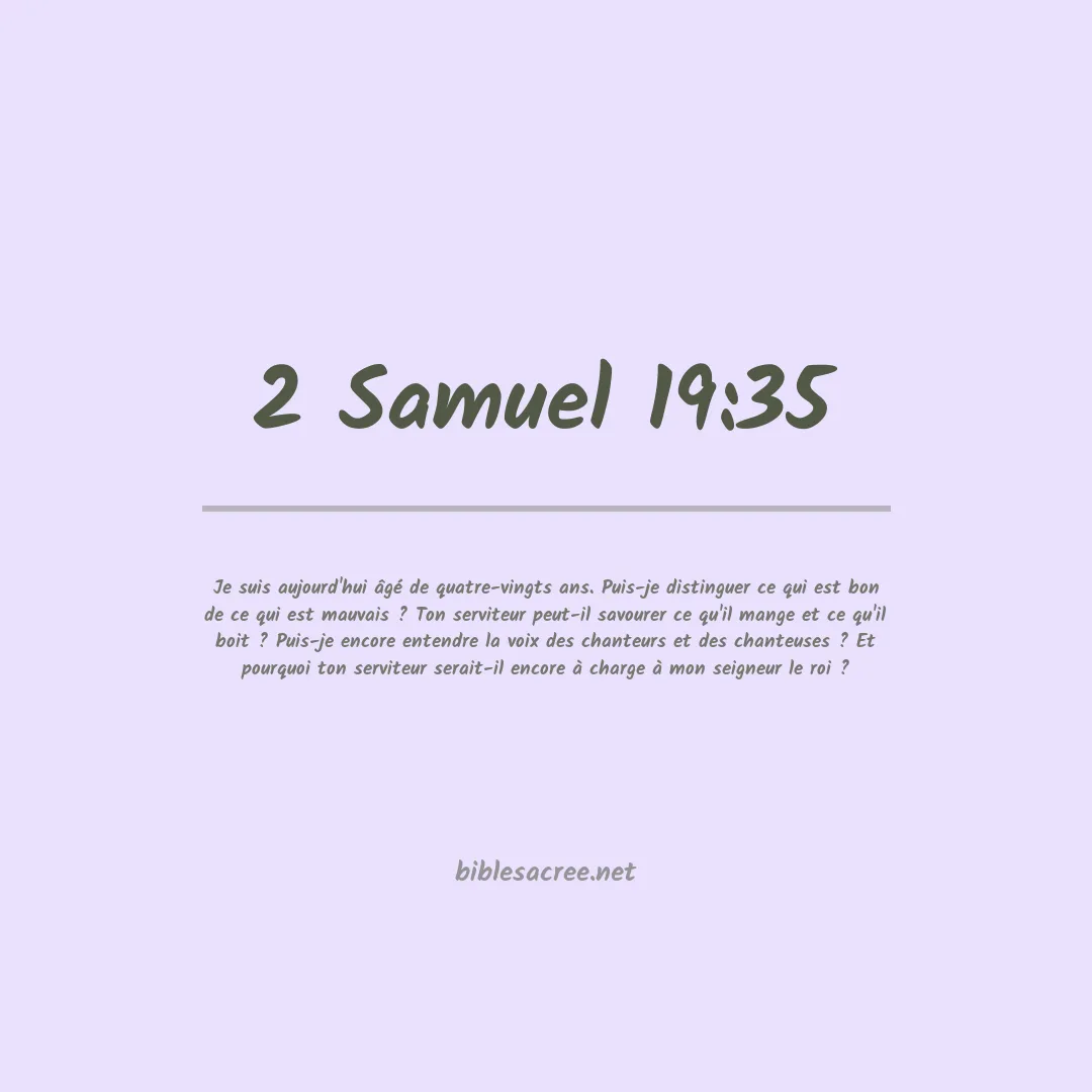 2 Samuel - 19:35