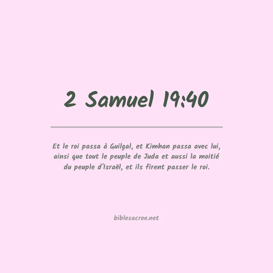 2 Samuel - 19:40