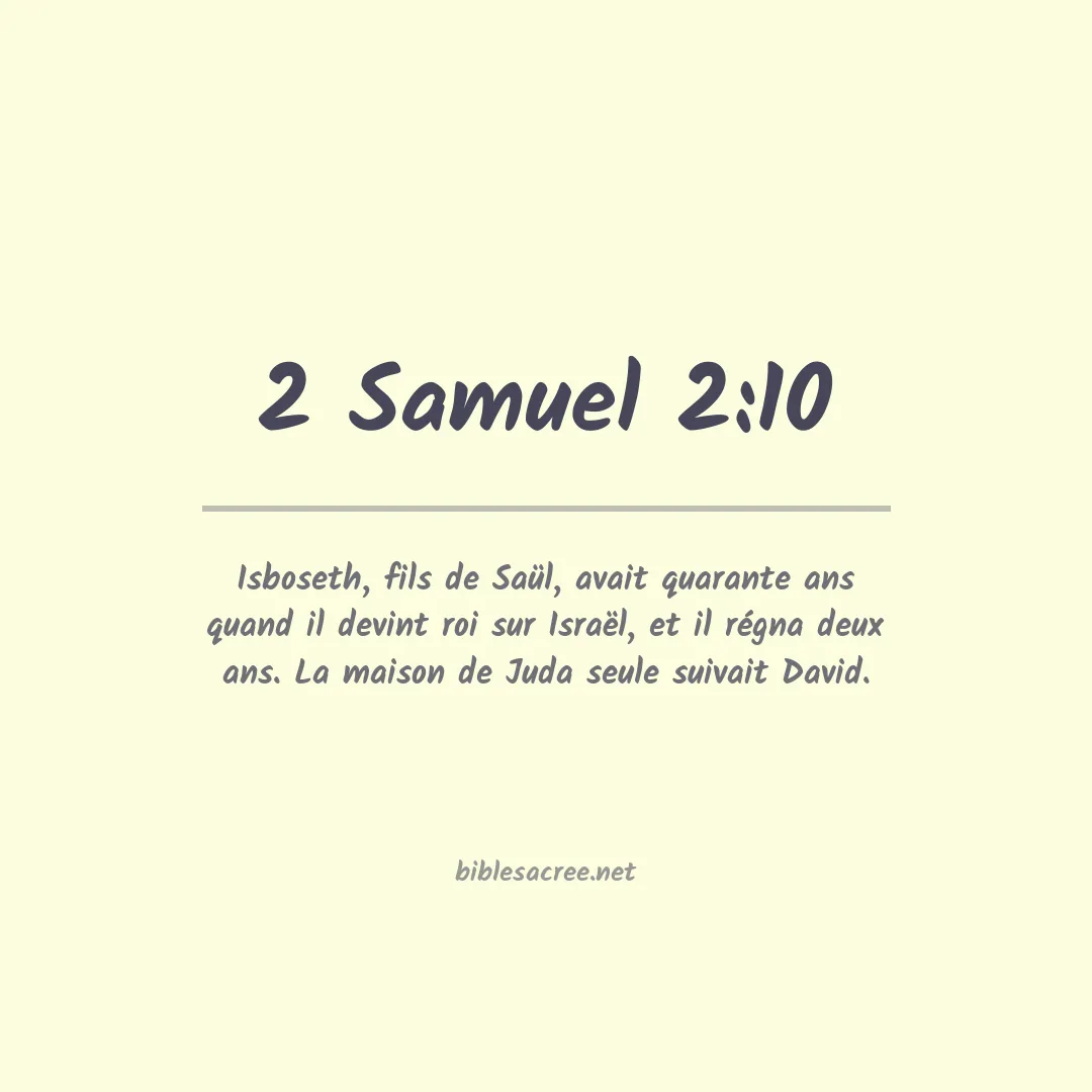 2 Samuel - 2:10