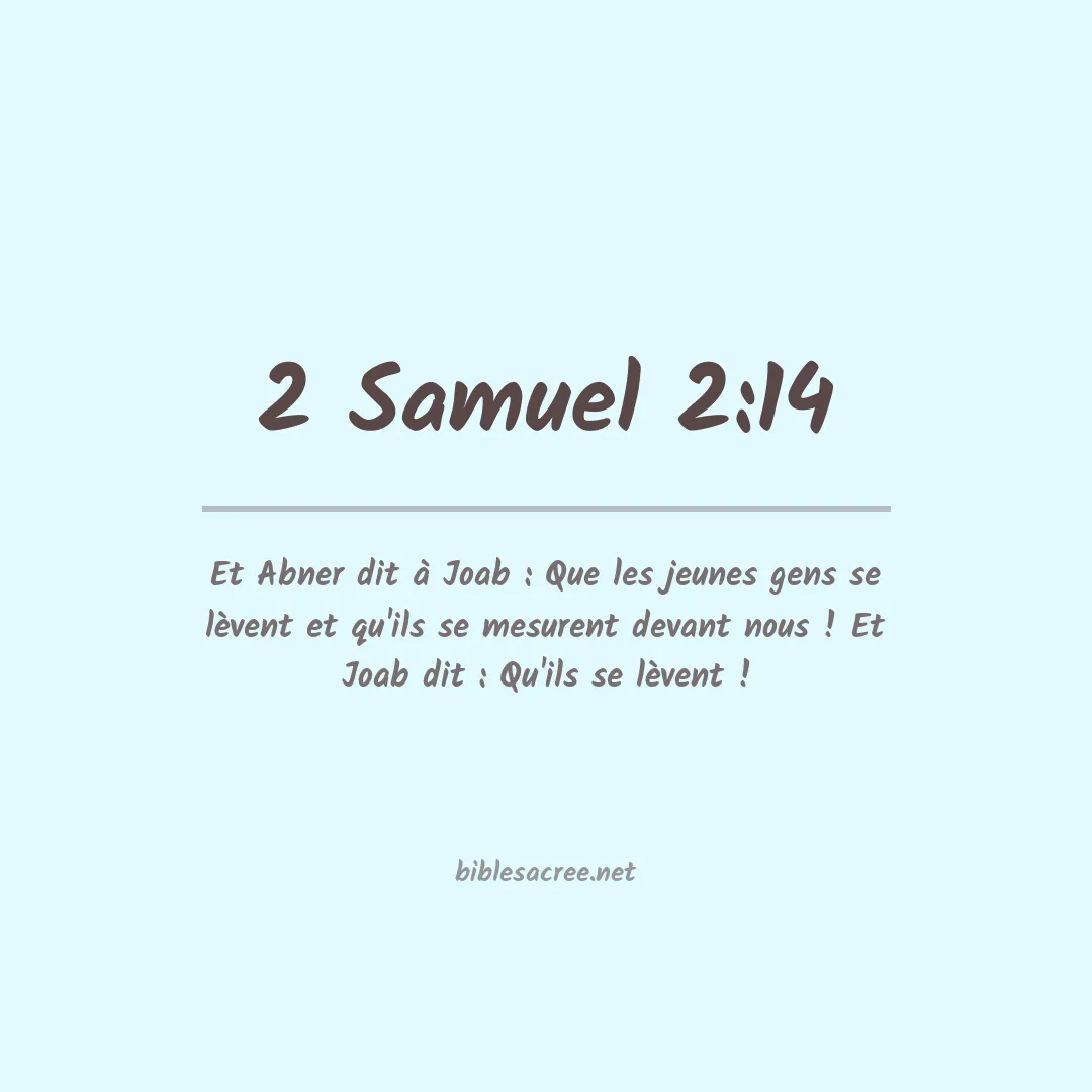 2 Samuel - 2:14