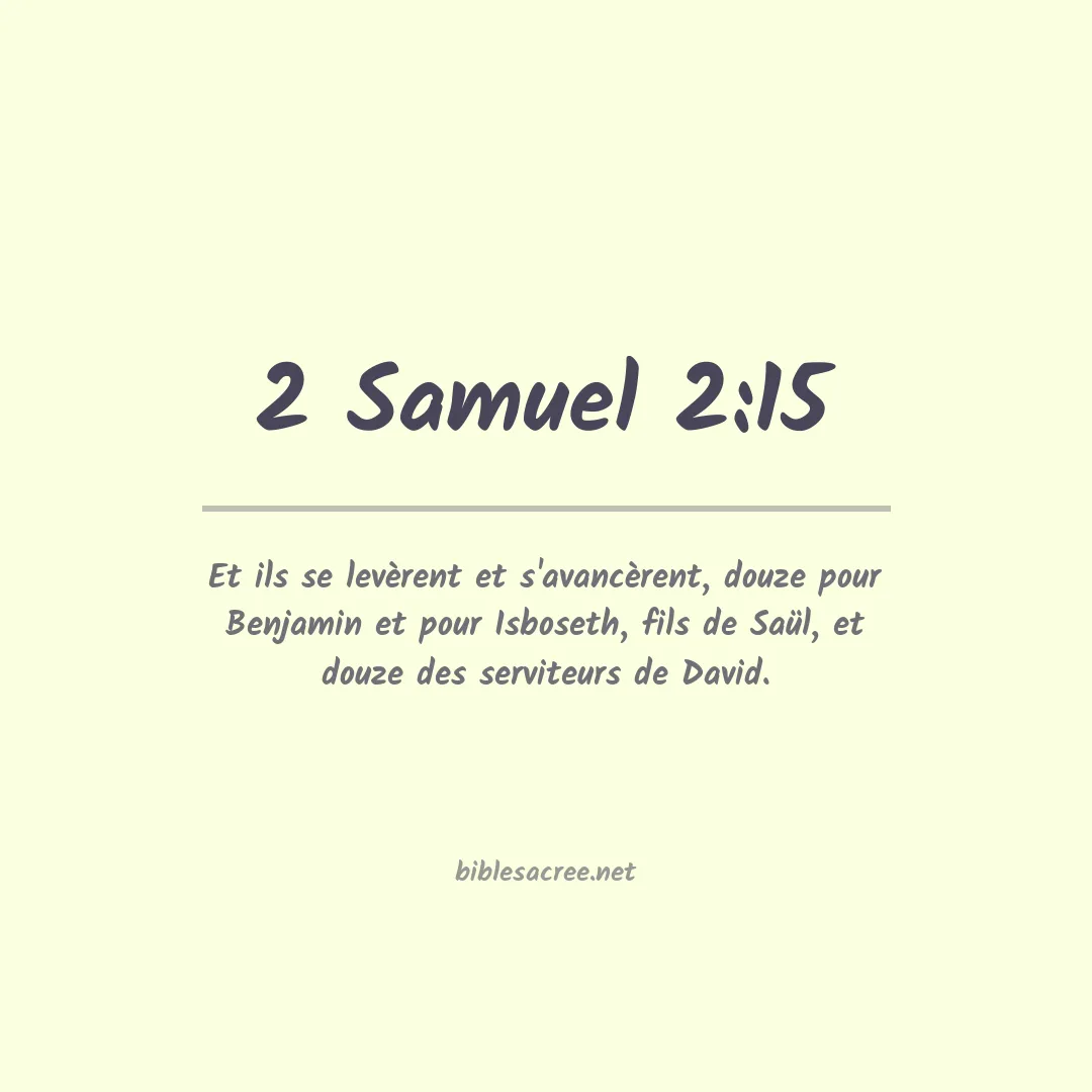 2 Samuel - 2:15