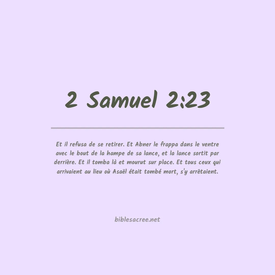 2 Samuel - 2:23