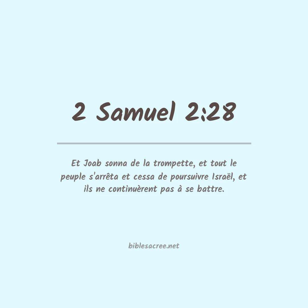 2 Samuel - 2:28