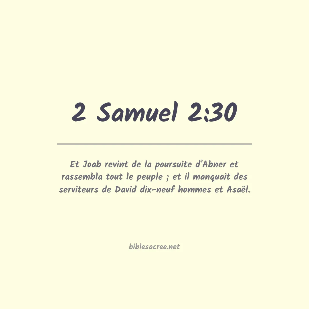 2 Samuel - 2:30