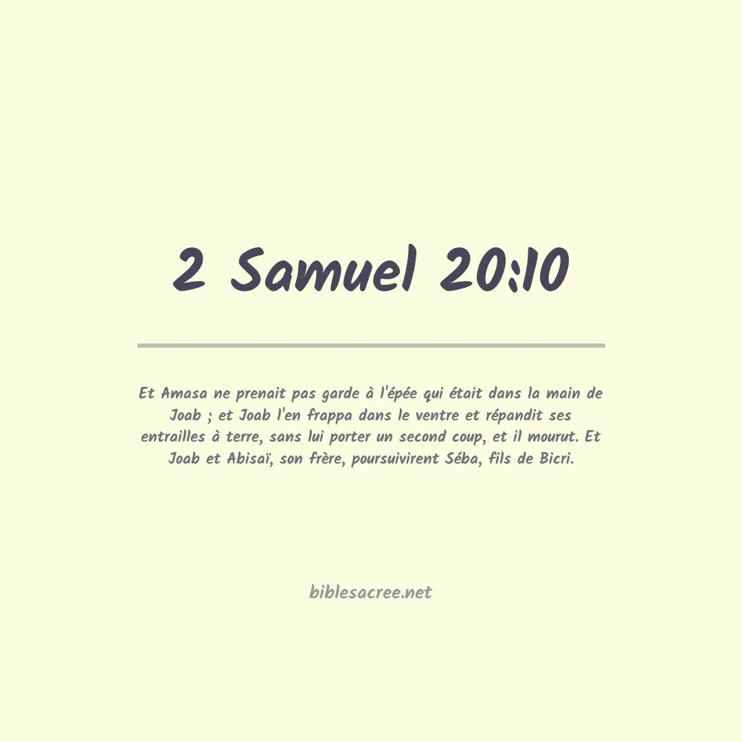 2 Samuel - 20:10
