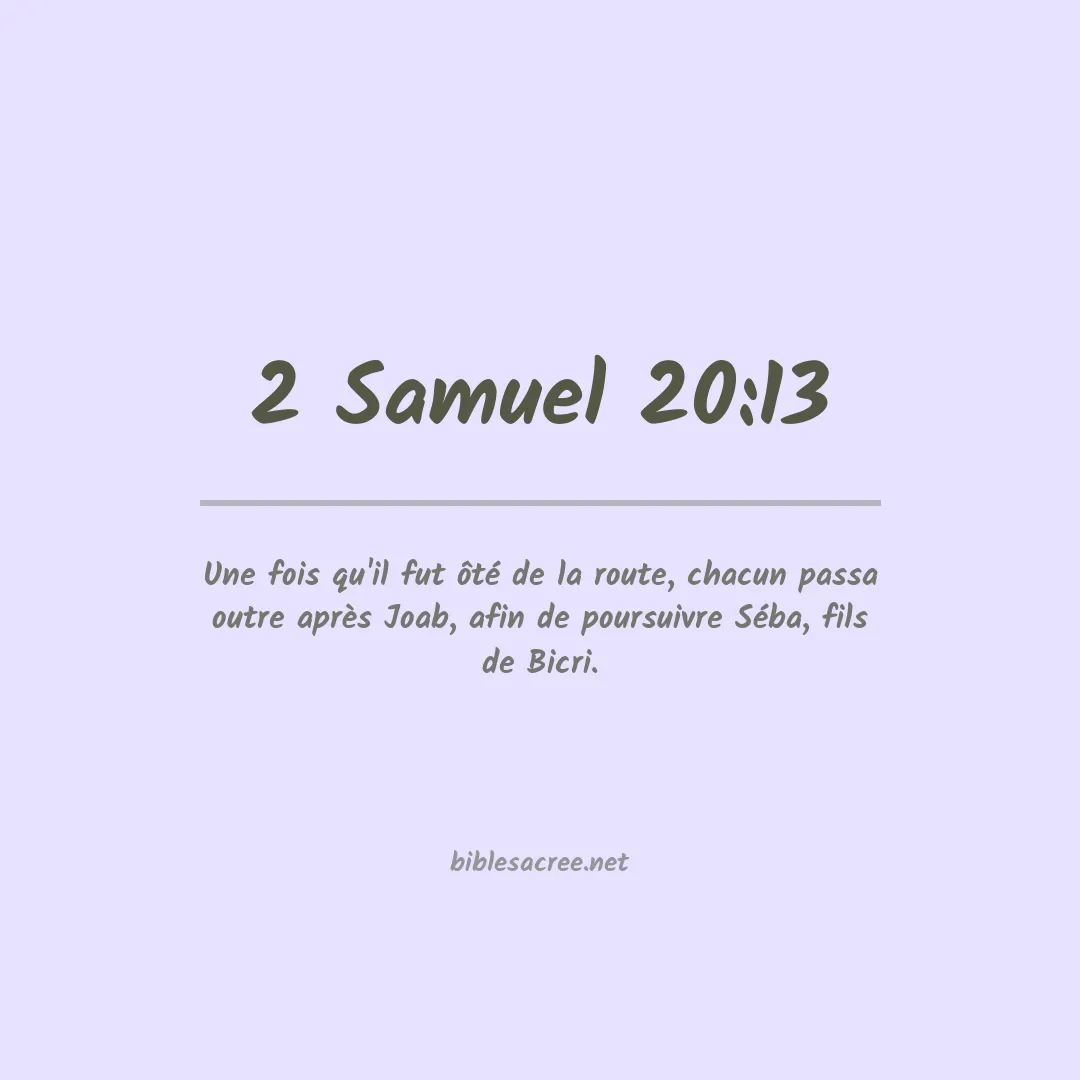 2 Samuel - 20:13