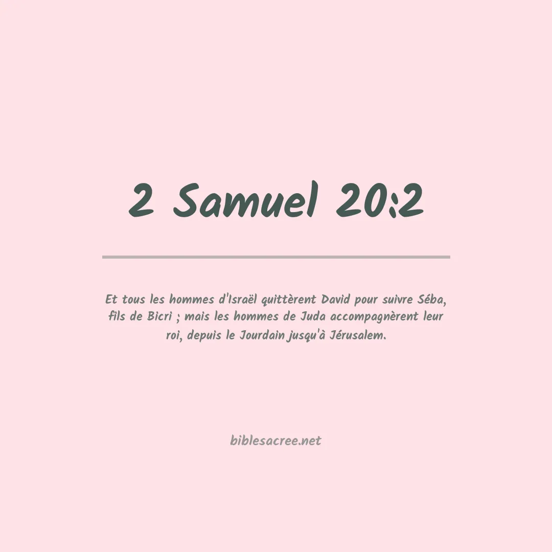 2 Samuel - 20:2