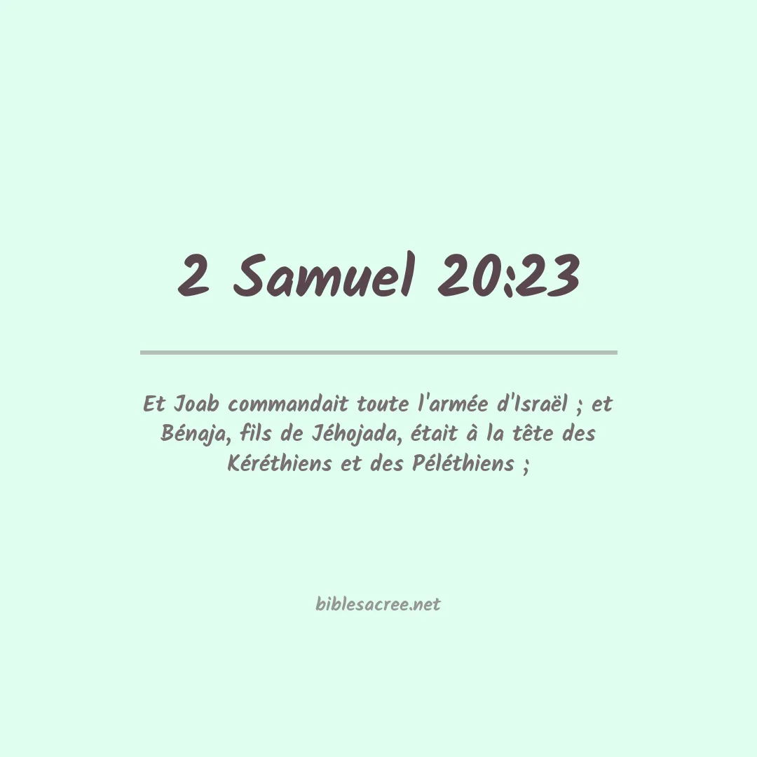 2 Samuel - 20:23