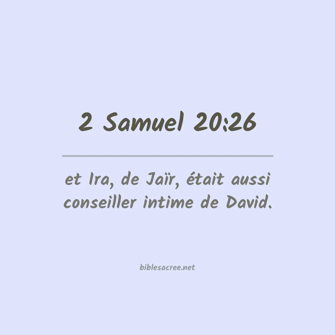2 Samuel - 20:26