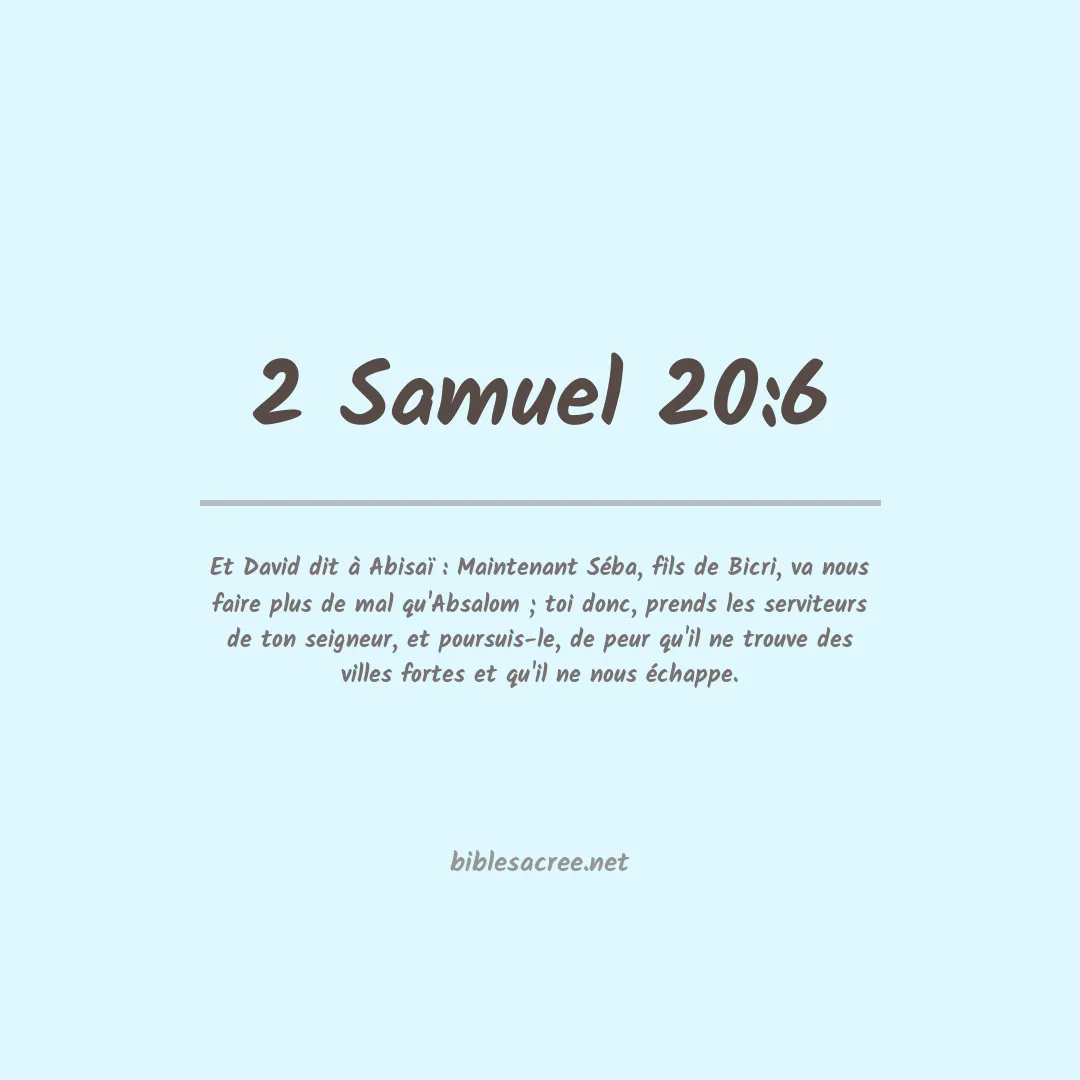 2 Samuel - 20:6