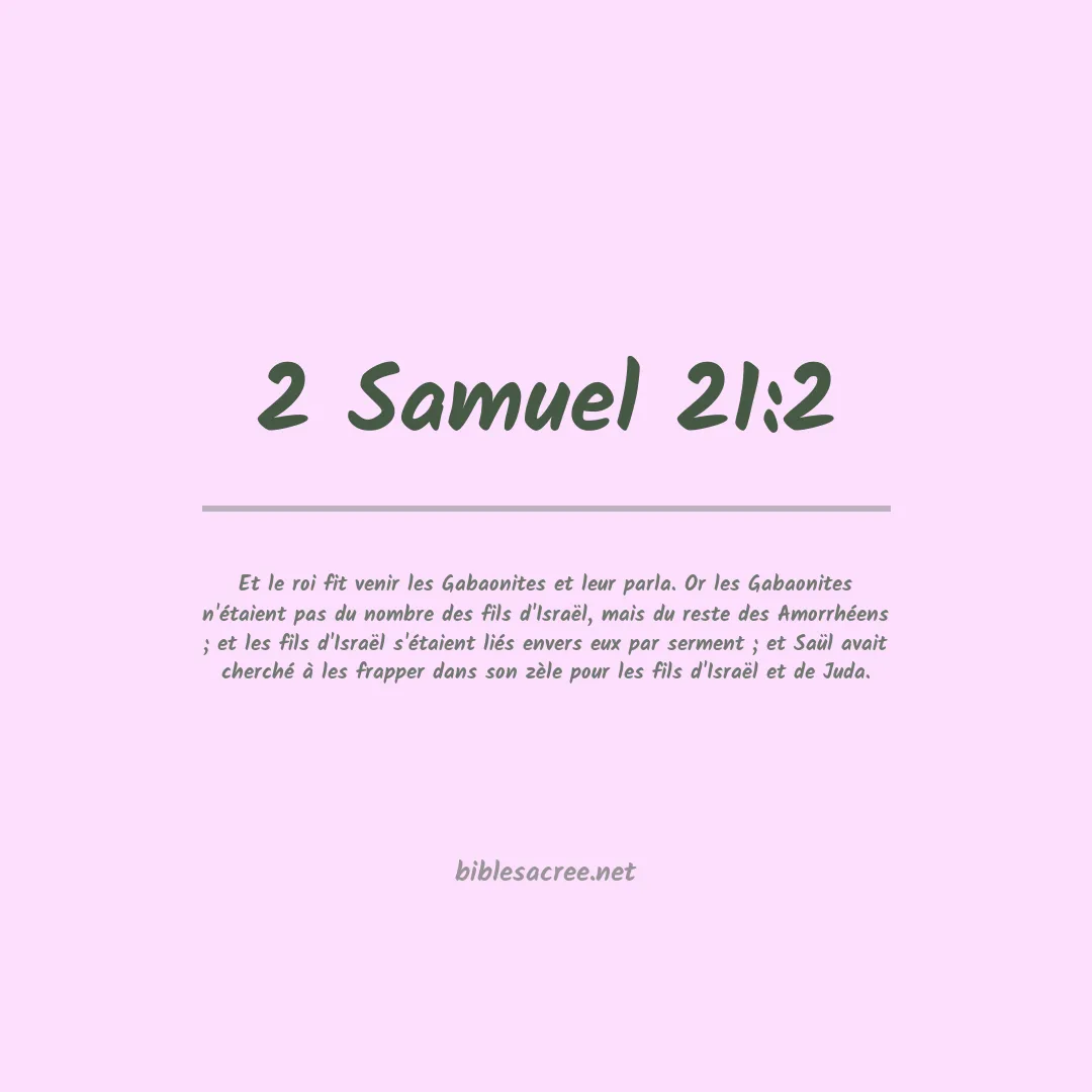 2 Samuel - 21:2
