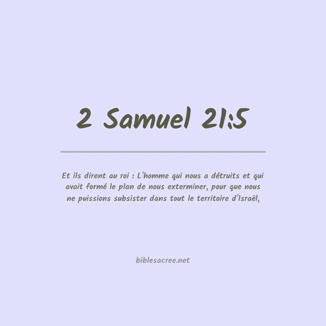 2 Samuel - 21:5