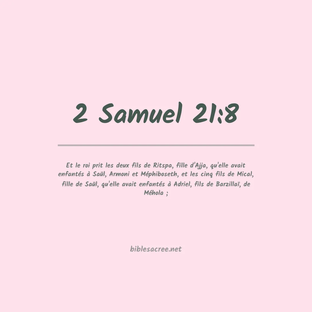 2 Samuel - 21:8
