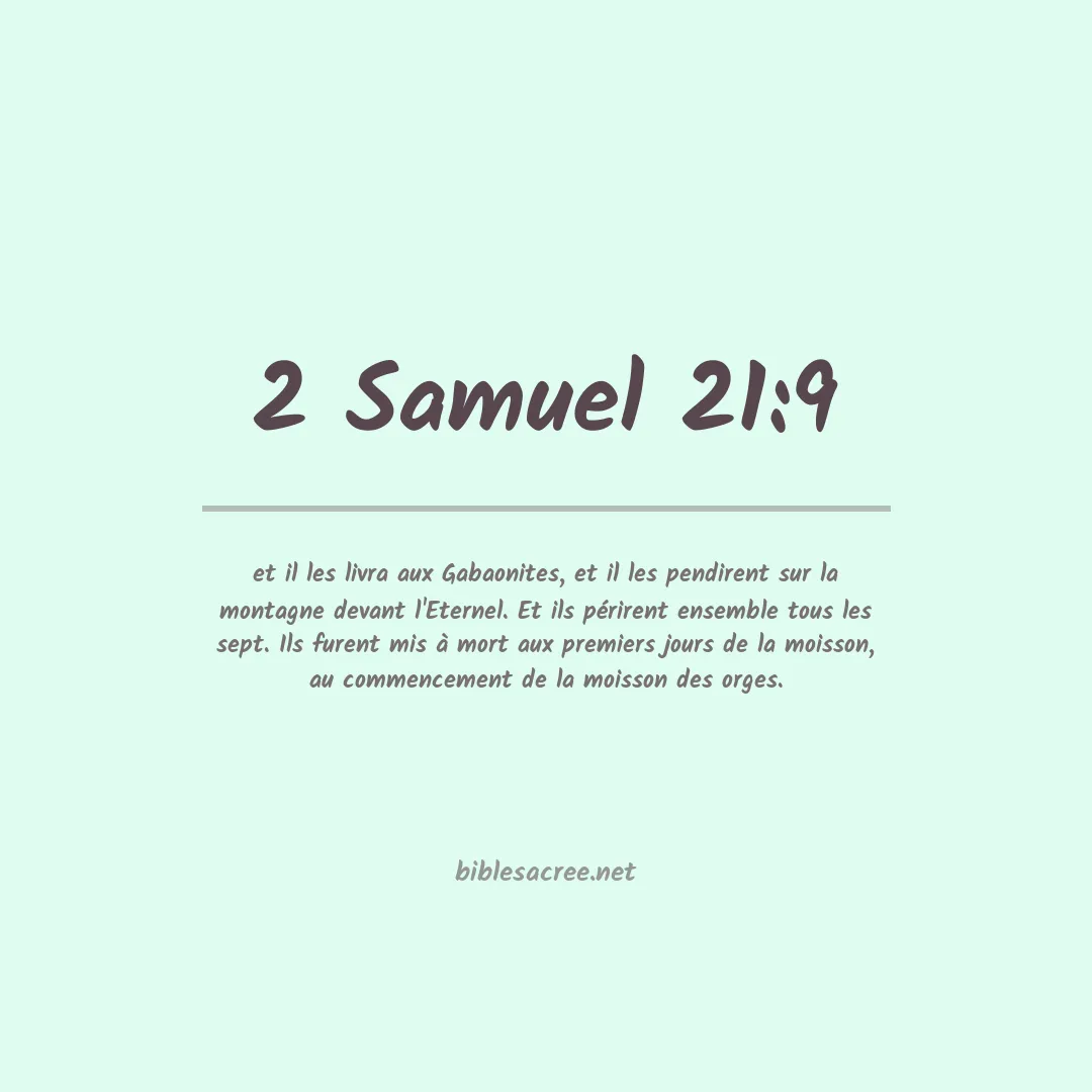 2 Samuel - 21:9