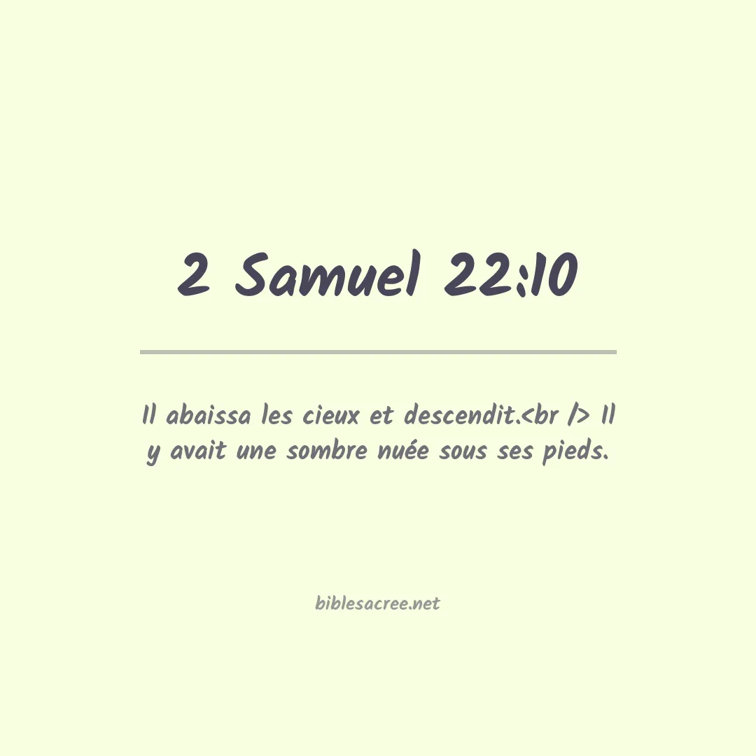 2 Samuel - 22:10