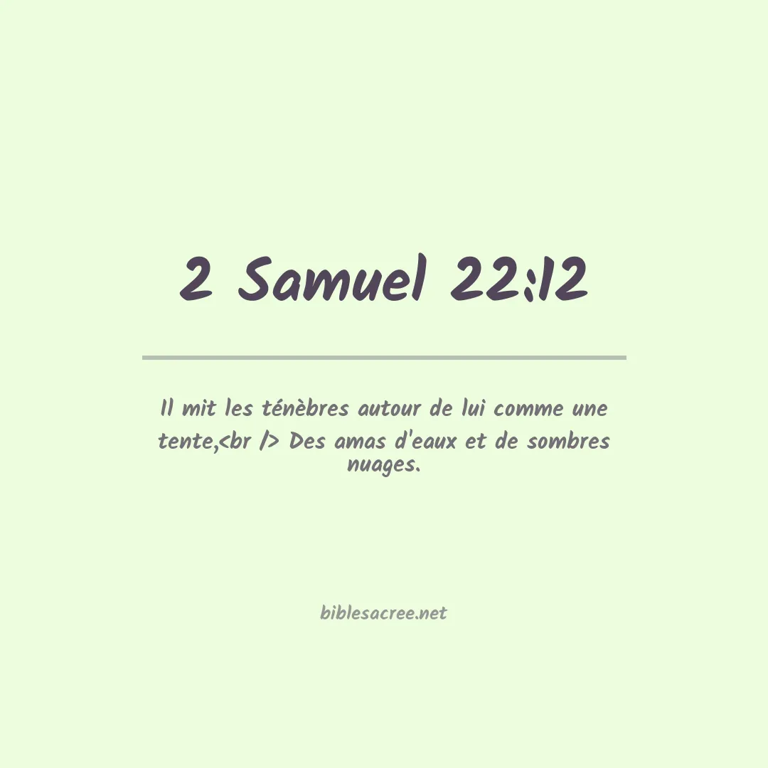 2 Samuel - 22:12
