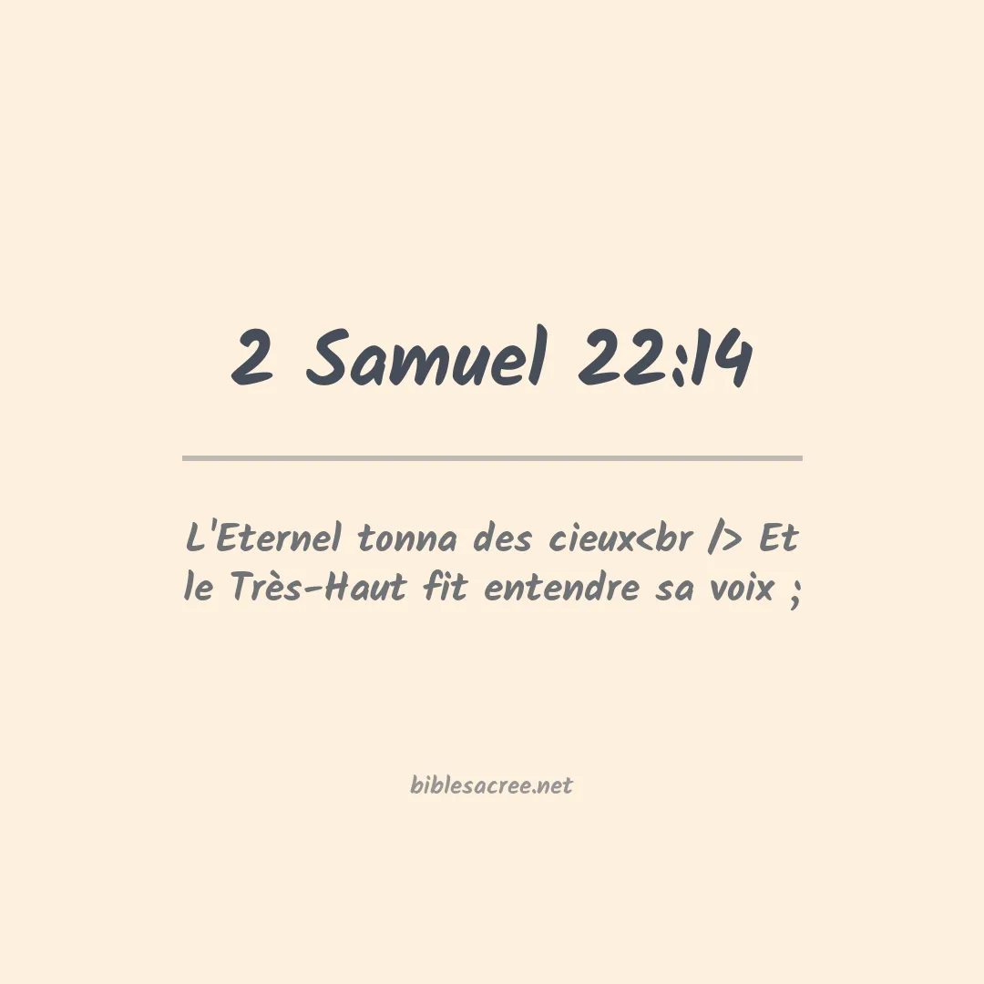 2 Samuel - 22:14