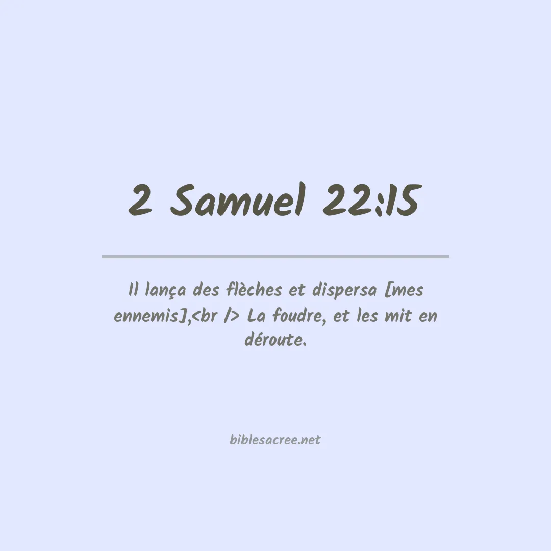 2 Samuel - 22:15