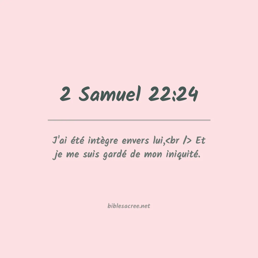 2 Samuel - 22:24
