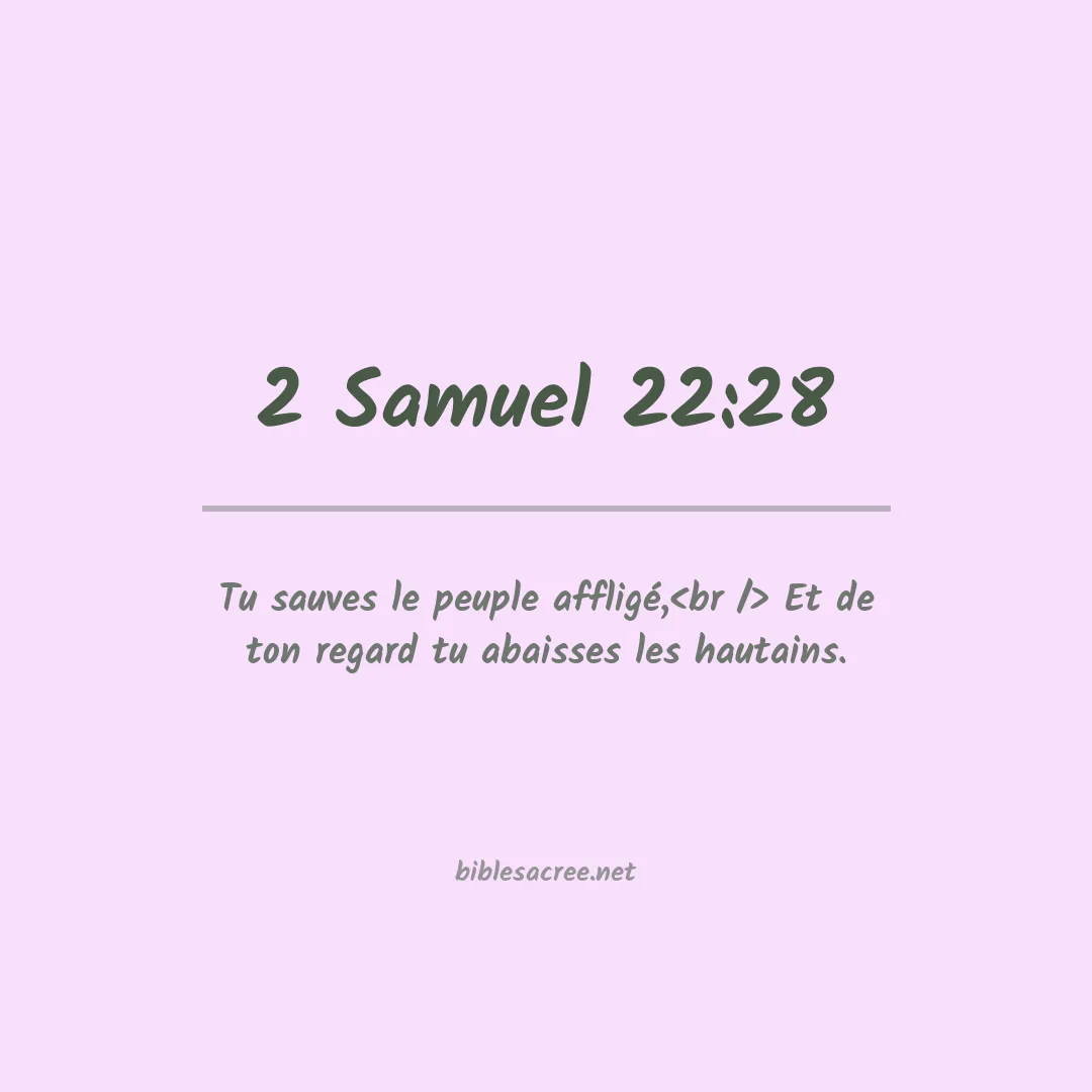 2 Samuel - 22:28