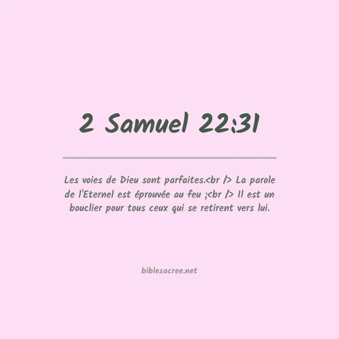 2 Samuel - 22:31