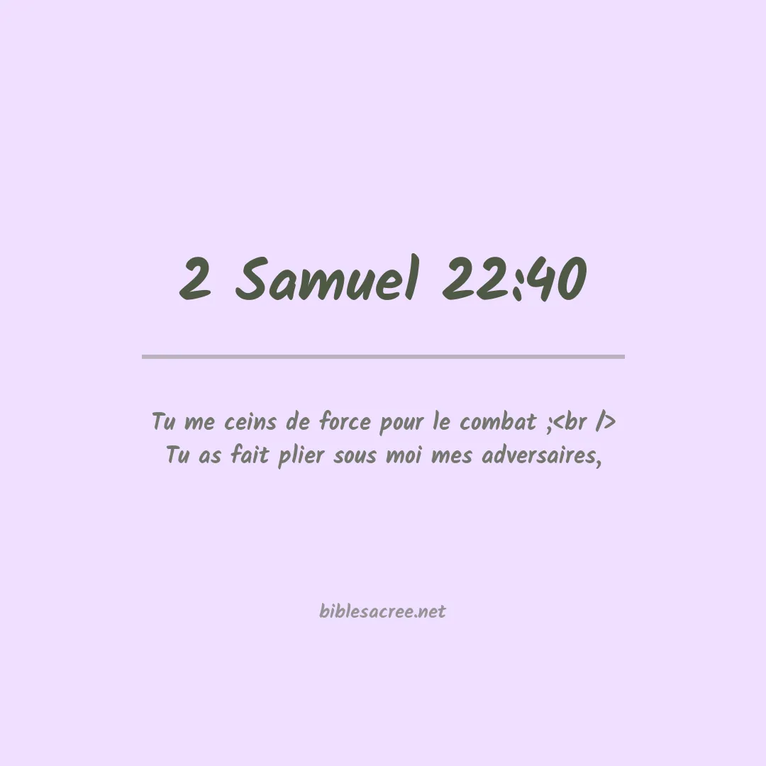 2 Samuel - 22:40