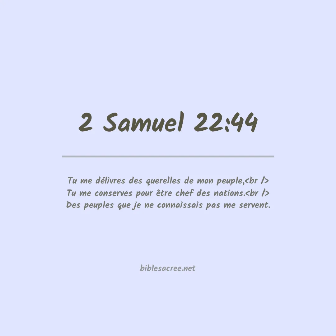 2 Samuel - 22:44