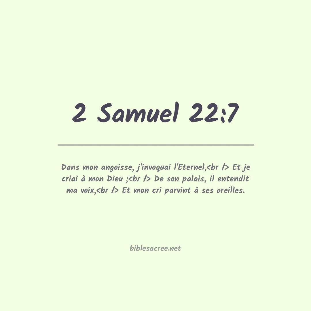 2 Samuel - 22:7