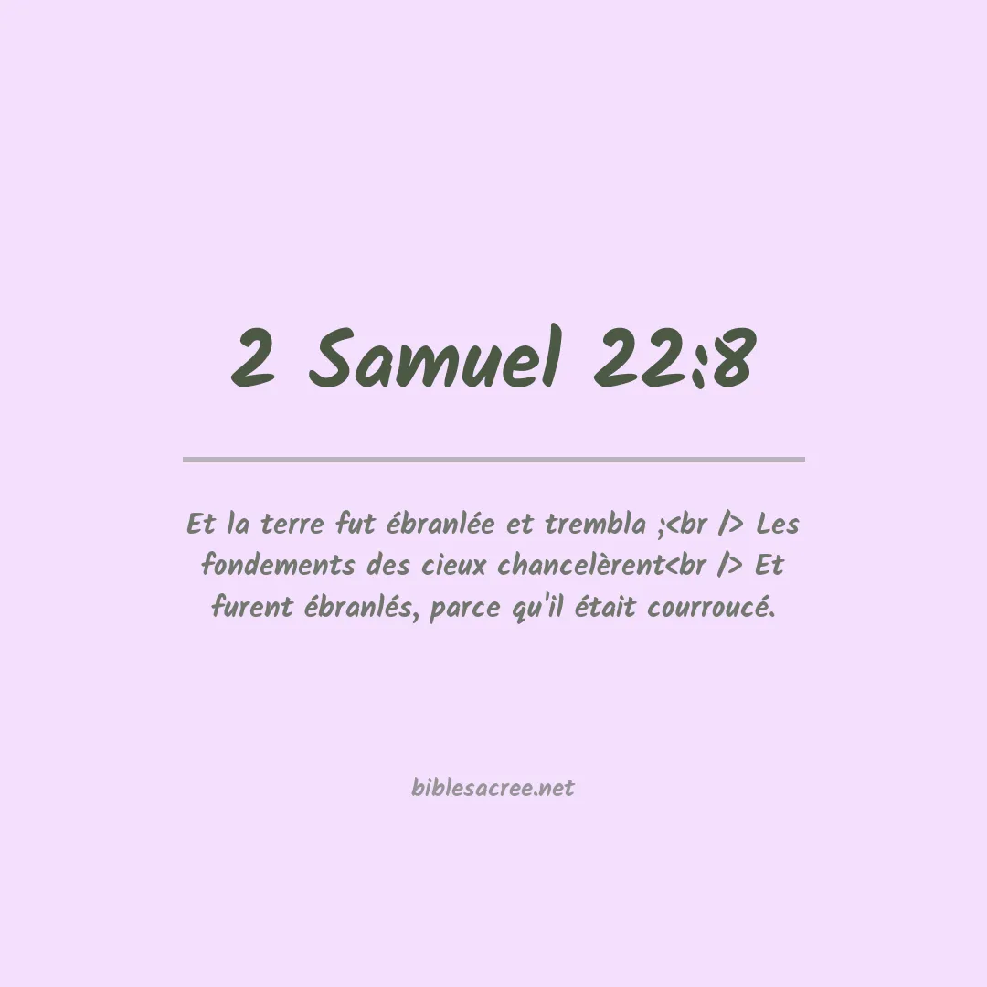 2 Samuel - 22:8