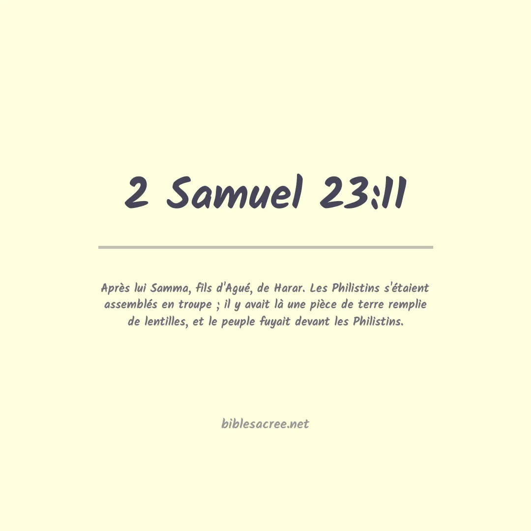 2 Samuel - 23:11