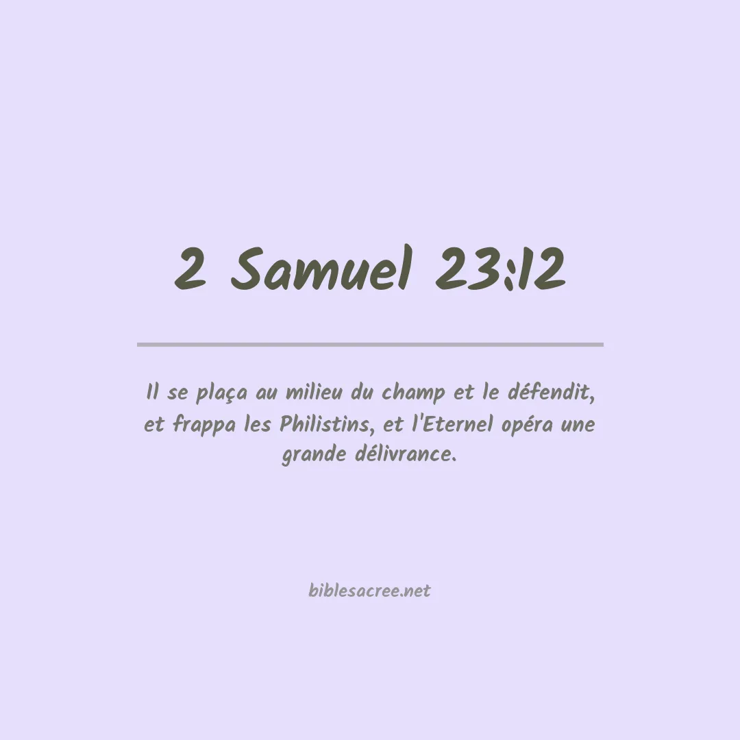 2 Samuel - 23:12