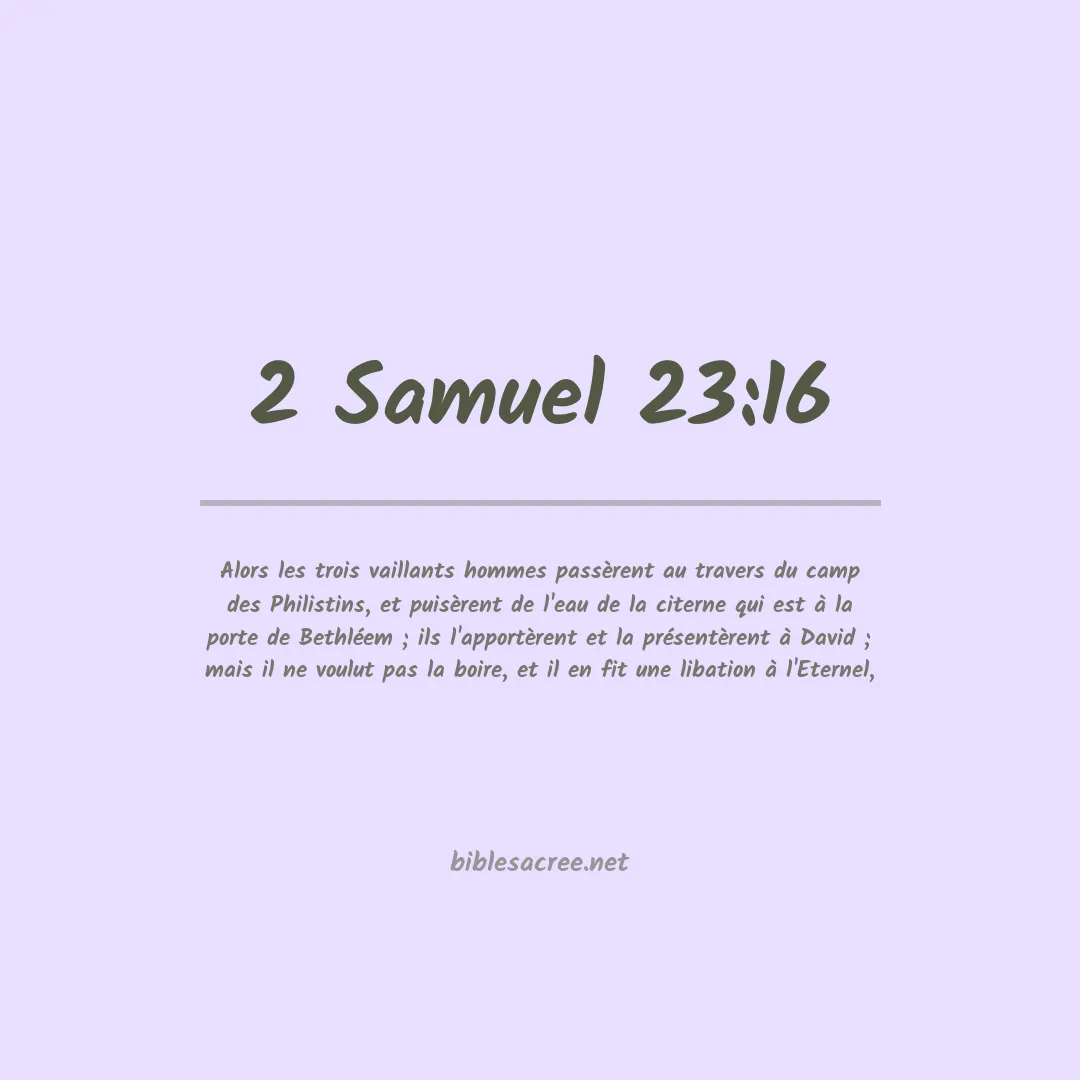 2 Samuel - 23:16