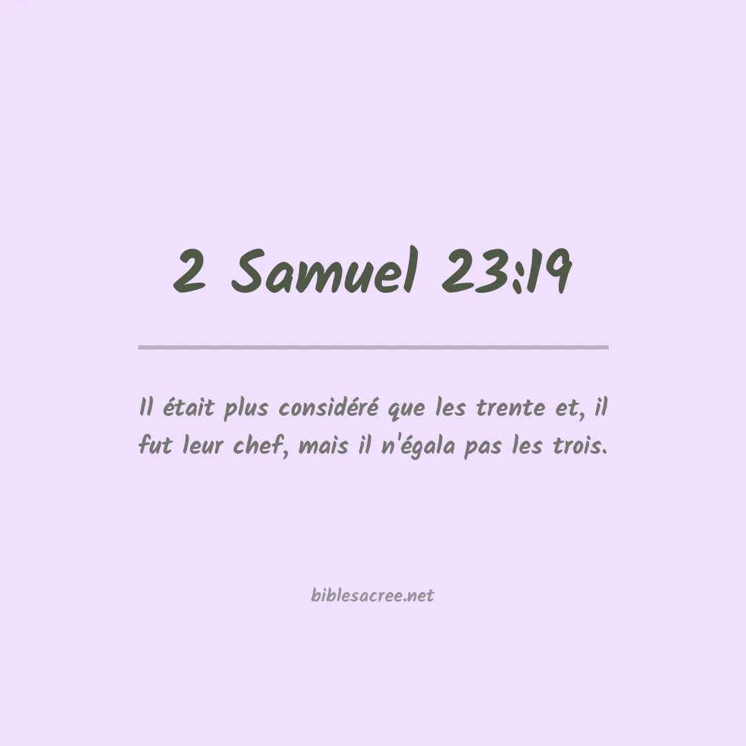 2 Samuel - 23:19