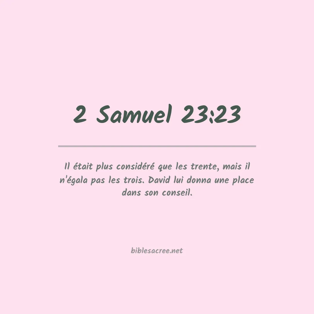 2 Samuel - 23:23