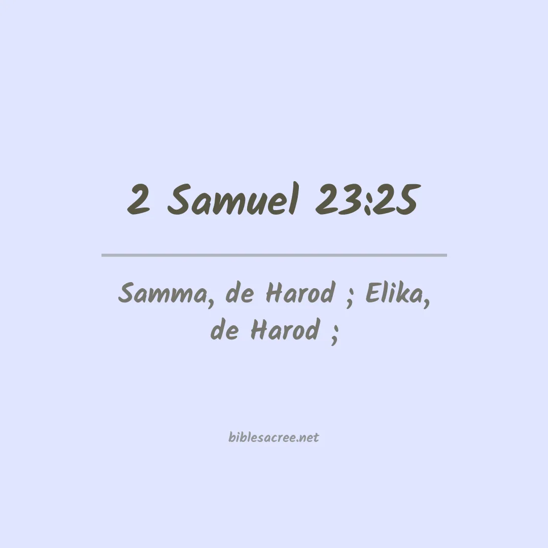 2 Samuel - 23:25