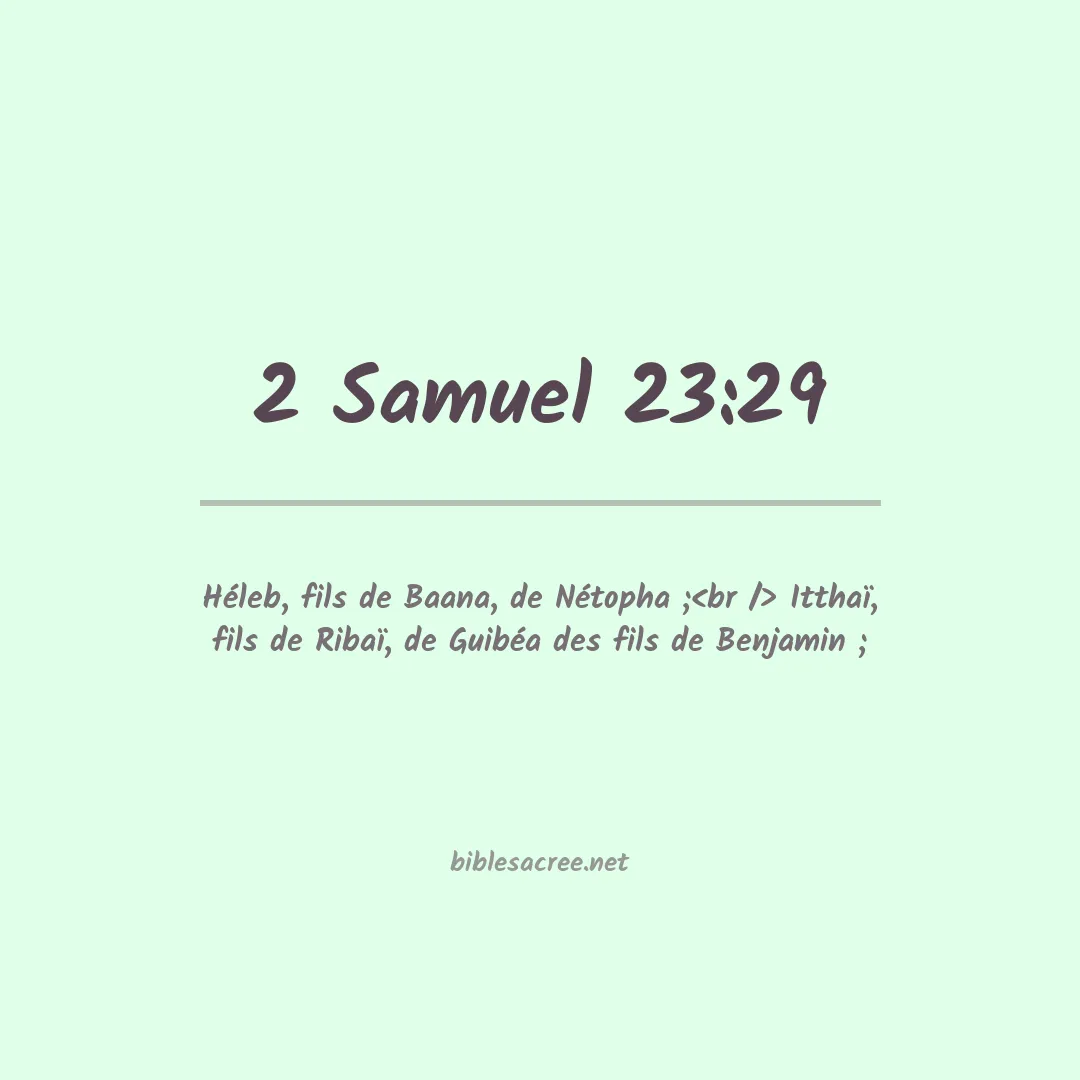 2 Samuel - 23:29