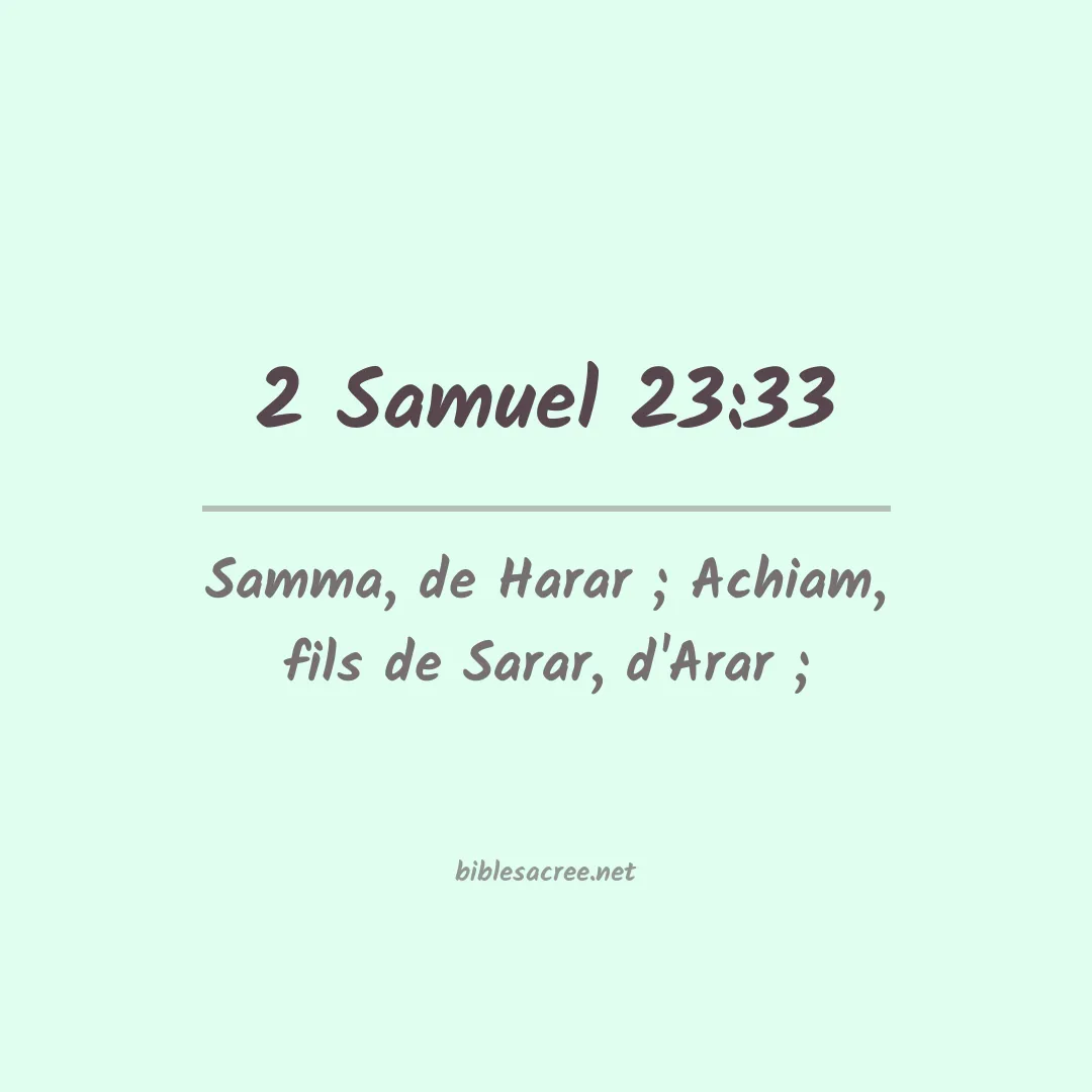 2 Samuel - 23:33